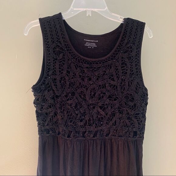 Charter Club size 10 black dress - Picture 2 of 5